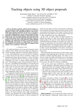 Tracking objects using 3D object proposals