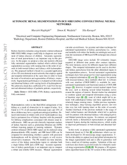 Automatic Renal Segmentation in DCE-MRI using Convolutional Neural
  Networks