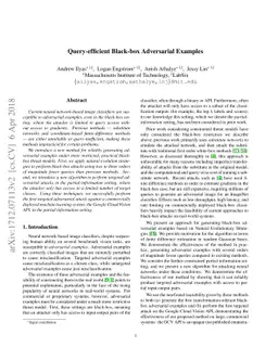 Query-Efficient Black-box Adversarial Examples (superceded)