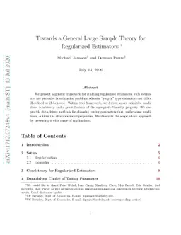 Towards a General Large Sample Theory for Regularized Estimators