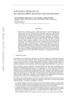 A Flexible Approach to Automated RNN Architecture Generation