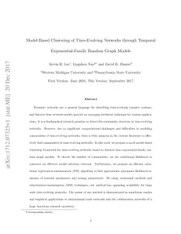 Model-Based Clustering of Time-Evolving Networks through Temporal
  Exponential-Family Random Graph Models
