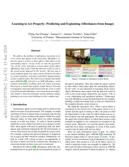 Learning to Act Properly: Predicting and Explaining Affordances from
  Images