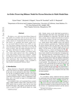 An Order Preserving Bilinear Model for Person Detection in Multi-Modal
  Data