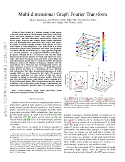 Multi-dimensional Graph Fourier Transform