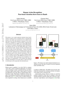 Human Action Recognition: Pose-based Attention draws focus to Hands