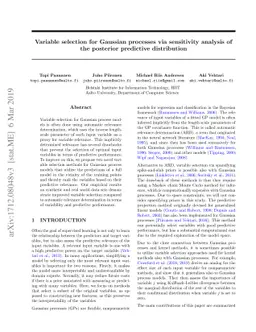 Variable selection for Gaussian processes via sensitivity analysis of
  the posterior predictive distribution