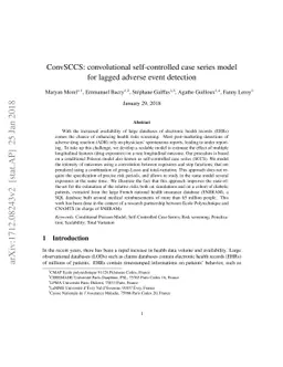 ConvSCCS: convolutional self-controlled case series model for lagged
  adverse event detection