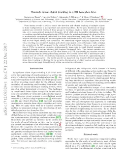 Towards dense object tracking in a 2D honeybee hive