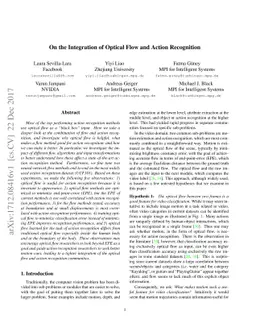 On the Integration of Optical Flow and Action Recognition