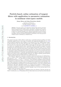 Particle-based, online estimation of tangent filters with application to
  parameter estimation in nonlinear state-space models