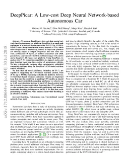 DeepPicar: A Low-cost Deep Neural Network-based Autonomous Car
