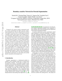 Boundary-sensitive Network for Portrait Segmentation