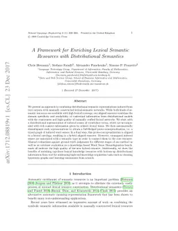 A Framework for Enriching Lexical Semantic Resources with Distributional
  Semantics