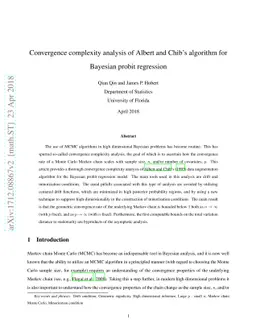 Convergence complexity analysis of Albert and Chib's algorithm for
  Bayesian probit regression