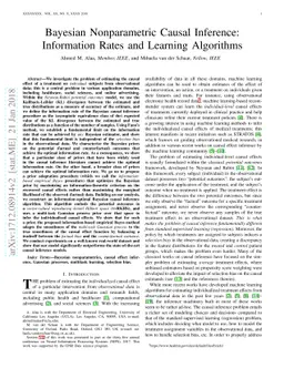 Bayesian Nonparametric Causal Inference: Information Rates and Learning
  Algorithms