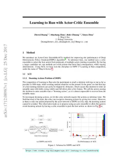 Learning to Run with Actor-Critic Ensemble