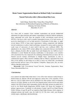 Brain Tumor Segmentation Based on Refined Fully Convolutional Neural
  Networks with A Hierarchical Dice Loss