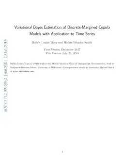 Variational Bayes Estimation of Discrete-Margined Copula Models with
  Application to Time Series