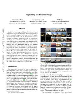 Segmenting Sky Pixels in Images