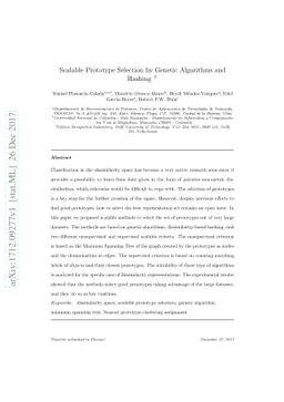 Scalable Prototype Selection by Genetic Algorithms and Hashing