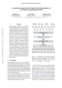 A Gap-Based Framework for Chinese Word Segmentation via Very Deep
  Convolutional Networks
