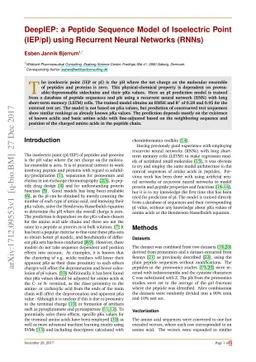 DeepIEP: a Peptide Sequence Model of Isoelectric Point (IEP/pI) using
  Recurrent Neural Networks (RNNs)
