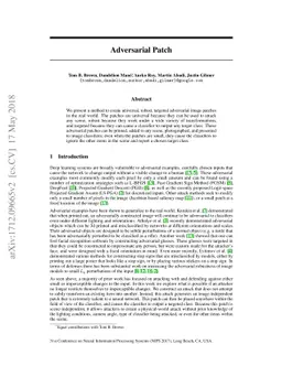 Adversarial Patch
