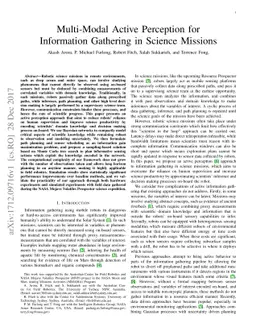 Multi-Modal Active Perception for Information Gathering in Science
  Missions