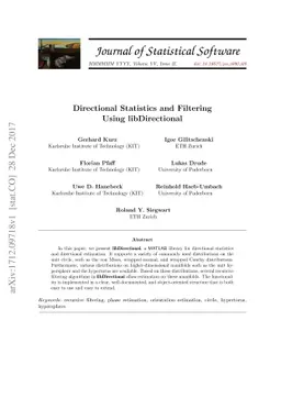Directional Statistics and Filtering Using libDirectional