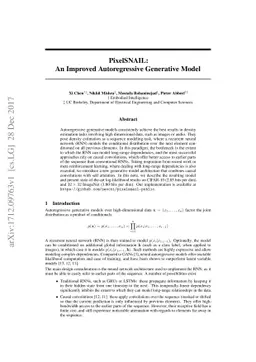 PixelSNAIL: An Improved Autoregressive Generative Model