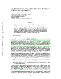 Gradient Regularization Improves Accuracy of Discriminative Models