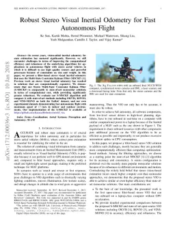 Robust Stereo Visual Inertial Odometry for Fast Autonomous Flight