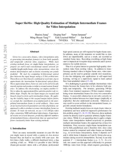 Super SloMo: High Quality Estimation of Multiple Intermediate Frames for
  Video Interpolation