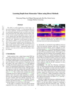 Learning Depth from Monocular Videos using Direct Methods