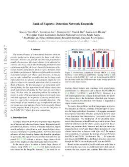 Rank of Experts: Detection Network Ensemble