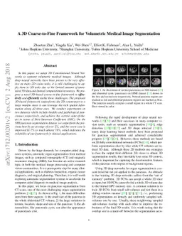 A 3D Coarse-to-Fine Framework for Volumetric Medical Image Segmentation
