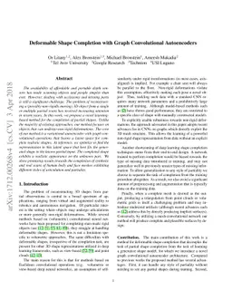 Deformable Shape Completion with Graph Convolutional Autoencoders