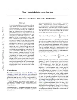 Time Limits in Reinforcement Learning