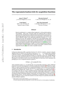 The reparameterization trick for acquisition functions