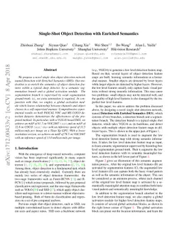 Single-Shot Object Detection with Enriched Semantics