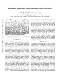 Lecture video indexing using boosted margin maximizing neural networks