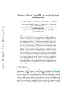 Towards Robust Neural Networks via Random Self-ensemble