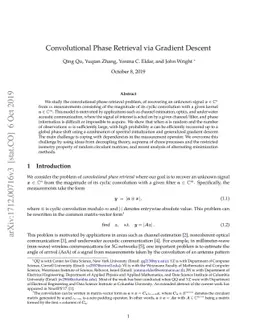 Convolutional Phase Retrieval via Gradient Descent