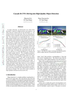 Cascade R-CNN: Delving into High Quality Object Detection