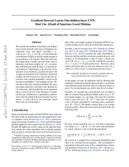 Gradient Descent Learns One-hidden-layer CNN: Don't be Afraid of
  Spurious Local Minima
