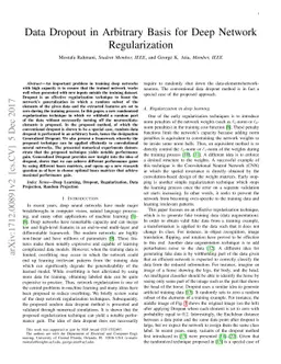 Data Dropout in Arbitrary Basis for Deep Network Regularization