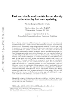 Fast and stable multivariate kernel density estimation by fast sum
  updating