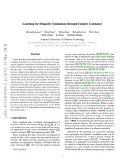 Learning for Disparity Estimation through Feature Constancy
