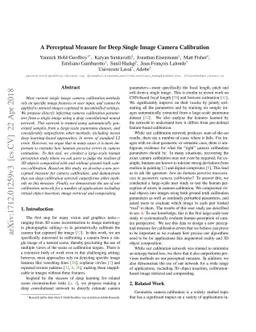 A Perceptual Measure for Deep Single Image Camera Calibration